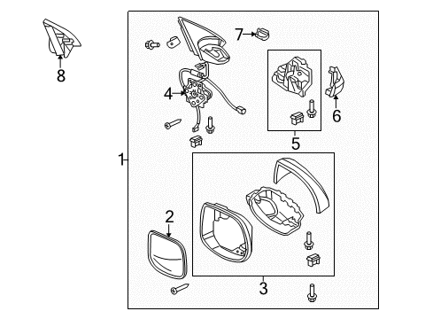 Mirror Assembly , (Cobalt Blue Pearl) Diagram for 76250-TL0-A22ZC