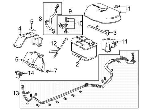 BATTERY ASSY,LN4 Diagram for 31500-TGV-AGM100M