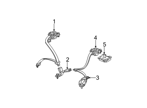 Outer Set, Left Rear Seat Belt (Excel Charcoal) Diagram for 04828-S5A-305ZA