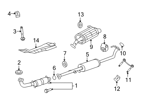 Exhaust Flexible Gasket Diagram for 18229-SLJ-033
