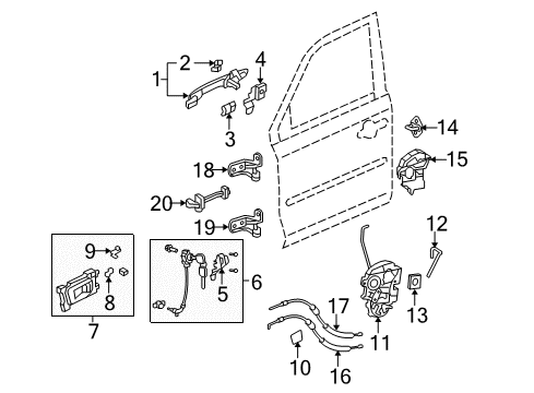 Handle Assembly, Driver Side Door (Outer) (White Orchid Pearl) Diagram for 72180-SNE-A11YE