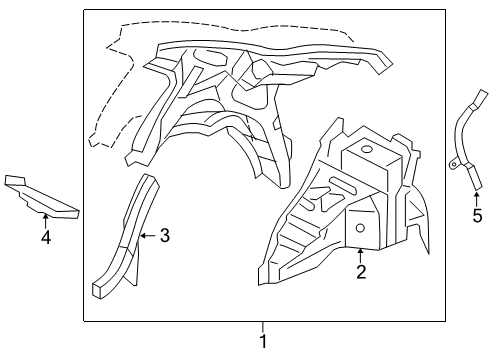Wheelhouse L RR Diagram for 64730-SJA-A00ZZ