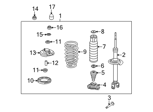 Rear Spring Diagram for 52441-TL6-F11