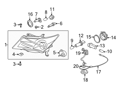Adjuster Unit Diagram for 33130-SYP-003