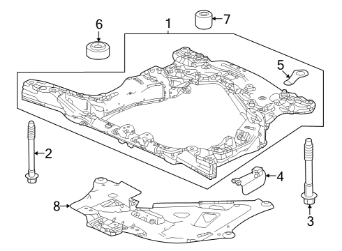 2023 Honda Accord Hybrid BOLT, FLG (14X120) Diagram for 90161-T90-A00