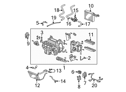 Core Sub-Assembly, Heater Diagram for 79115-SEA-G41
