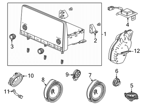 2022 Honda Accord AUDIO UNIT, SCREEN Diagram for 8A100-T20-A21