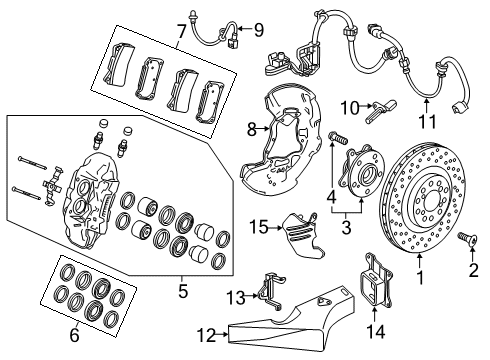 Set, Front Pad Diagram for 45022-TGH-A01