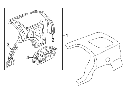 Wheelhouse L RR Diagram for 64730-S3V-305ZZ