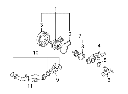 Thermostat Assembly (Nippon Thermostat) Diagram for 19301-PWA-305