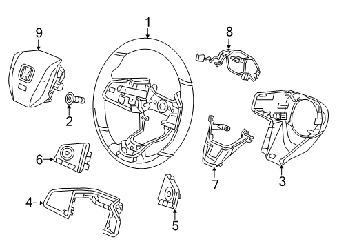2022 Honda Accord GRIP COMP *NH930L* Diagram for 78501-TLB-E01ZB