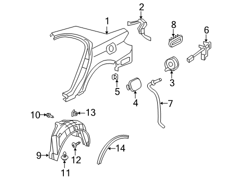 Panel Set R,RR Ou Diagram for 04636-SJA-A91ZZ