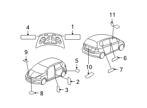 2025 Honda Civic Information Label Diagram for 17277-RME-A00