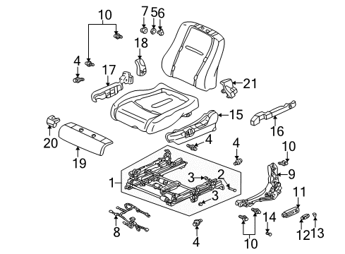 Knob Slide *NH284L* Diagram for 35951-SM4-J62ZY