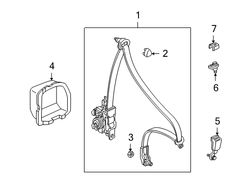 Buckle Set *YR233L* Diagram for 04816-S3Y-A00ZB
