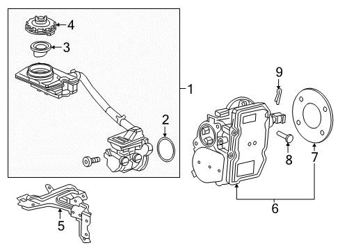 Booster Assembly, Electric Brake Diagram for 01469-TLA-A02
