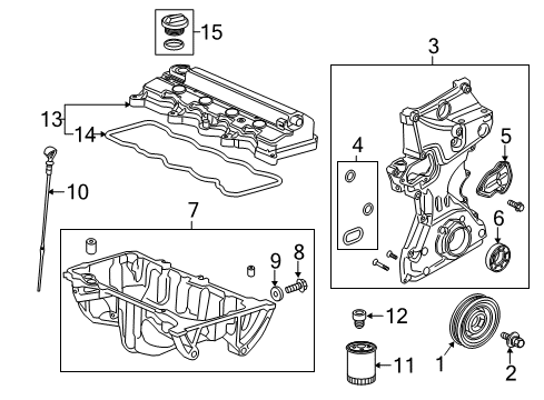 Pump Assembly, Oil Diagram for 15100-R1P-U01