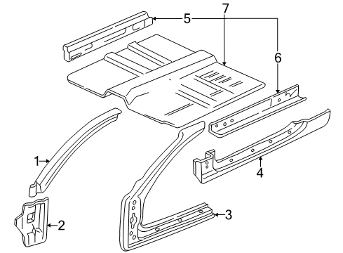 Floor FR Diagram for 65100-ST7-A00ZZ