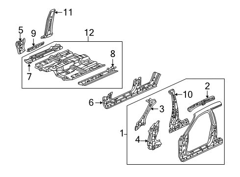Floor FR Diagram for 65100-S0K-A00ZZ