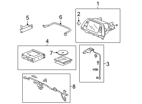 Navigation Unit Diagram for 39540-SHJ-A01