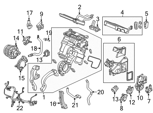 80215-TZ5-A43 - Genuine Honda Evaporator Sub-Assembly