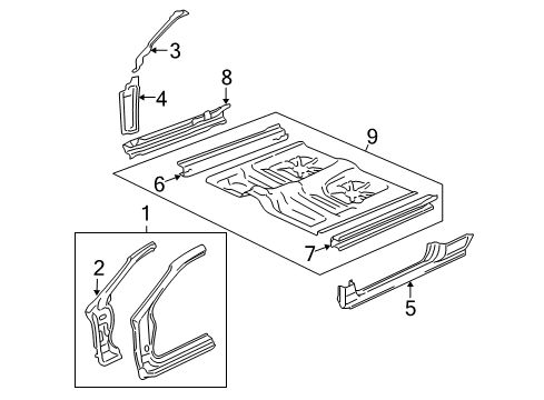 Panel Set, R. FR. Diagram for 04635-S5S-G00ZZ