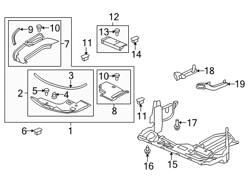 Splash Shield,FR Diagram for 74111-TK4-A10