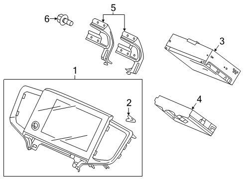 2019 Honda Pilot CONTROL UNIT Diagram for 39870-TG7-A12