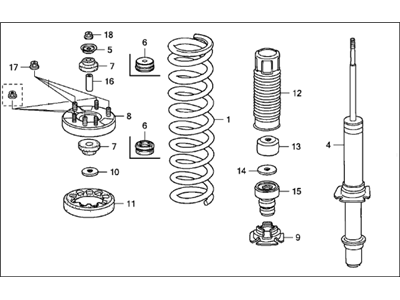 Honda 51601-SEP-A31 Damper Assy, R FR 51601-SEP-A31 Honda Damper Assy, R FR Illustration 1 of 1