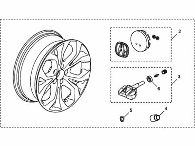 Honda 08W42-TZ3-200 Wheel Lock Nut 08W42-TZ3-200 Honda Wheel Lock Nut Illustration 1 of 1