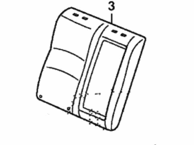 Honda 82121-T2G-L41ZB Cover, Right Rear Seat-Back Trim (Wisteria Light Gray) (Leather)