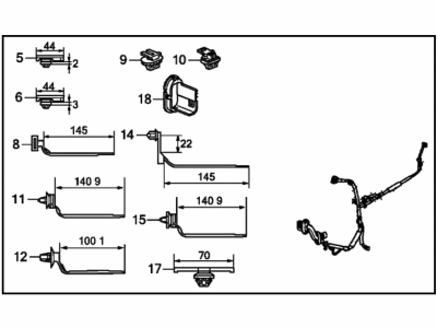 Honda 32752-T2A-A02 Wire Harness, Passenger Door