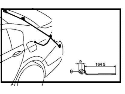 Honda 32164-T2A-K00 Sub-Wire, RR. Bumper