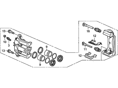 2014 Honda Ridgeline Brake Caliper - 45018-TZ3-A00