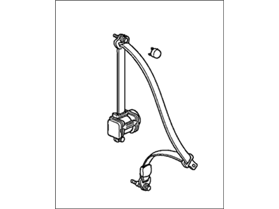 Honda 04824-SJC-A00ZH Tongue Set, Right Rear Seat Belt (Outer) (Type F)