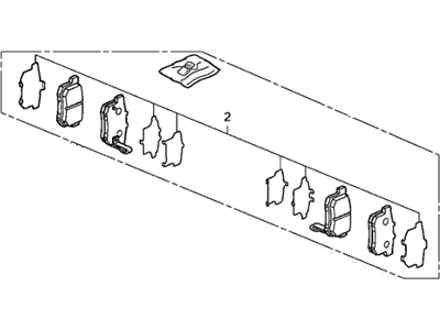 Honda 43022-SJC-A00 Pad Set, Rear