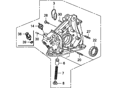 Honda 15100-R72-A11 Pump Assembly, Oil