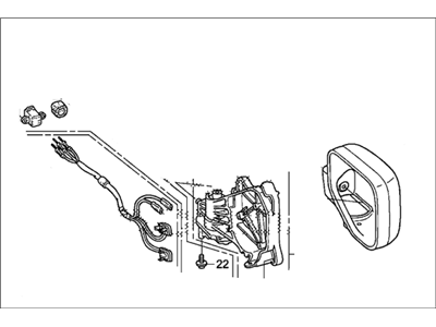 Honda 76254-SJC-A11ZE Housing Set, L. *NH689M* (BILLET SILVER METALLIC)