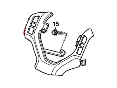 Honda 78503-SJC-A12ZC Finisher *NH526L* (Cruise & Audio Switch) (GQ SATIN SILVER)