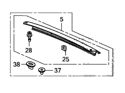 Honda 74300-SJC-305ZT Garnish Se*B588P*