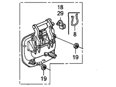 Honda 72180-SJC-A01ZC Handle Assembly, Left Front Door (Outer) (Amazon Green Metallic)