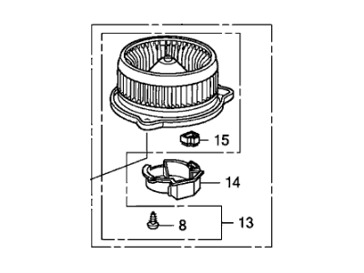 Honda 79310-SJC-A02 Motor Assembly, Fan