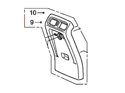 Honda 83427-SJC-A01ZE Housing Assy., Garnish *NH607L* (TU DARK GRAY)