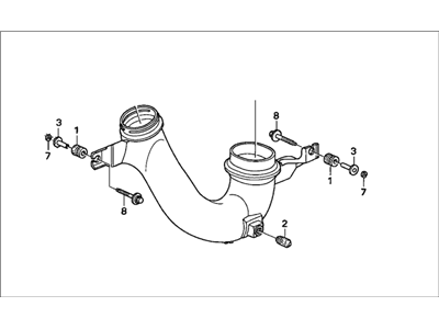 Honda 17245-RJE-A00 Tube Assembly A, Air Inlet