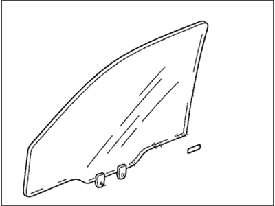 Honda 73300-SJC-A00 Glass Assy., R. FR. Door (Green)(Agc)