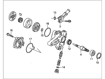 Honda 56100-RJE-A01RM Reman, Power Steering Pump