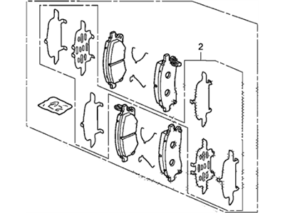 Honda 45022-SJC-A02 Set, Pad Front (17In, 28T)