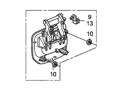 Honda 72680-SJC-A01ZG Handle Assembly, Left Rear Door (Outer) (Dark Silver Sage Metallic)