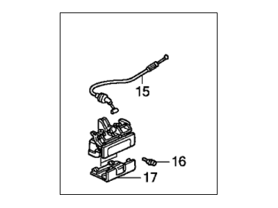 Honda 82643-SJC-A01ZF Handle, L. RR. Seat Cushion *NH598L* (ATLAS GRAY)