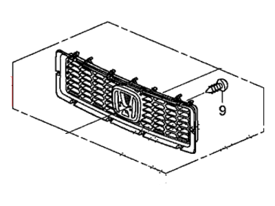 Honda 71100-SJC-A11 Grille Assembly, Front